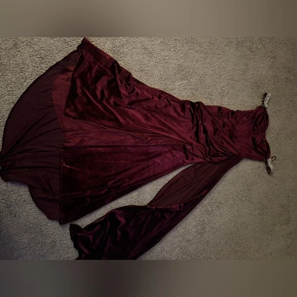 gold or silver with burgundy dress Sherri Hill 55156 Dress | Sherri Hill Dresses main image 1